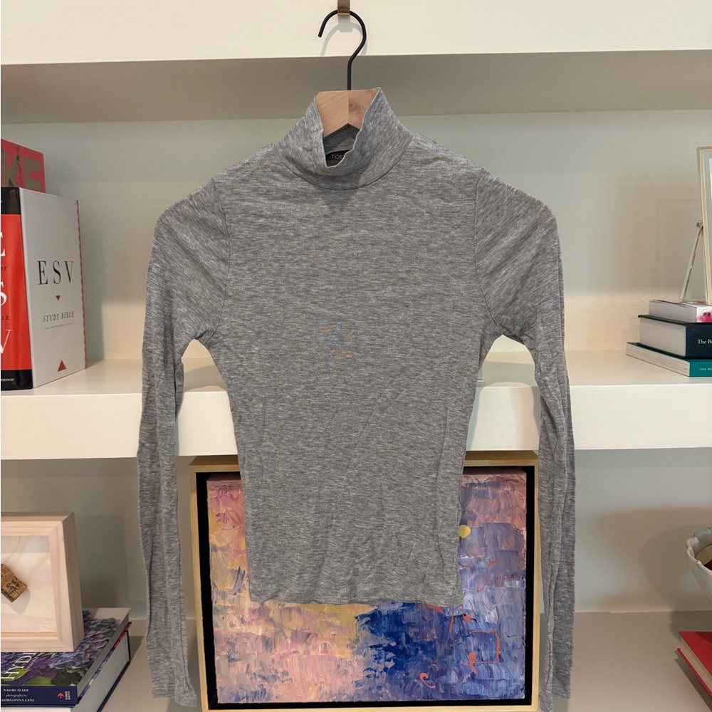 Topshop Heather Gray Turtleneck